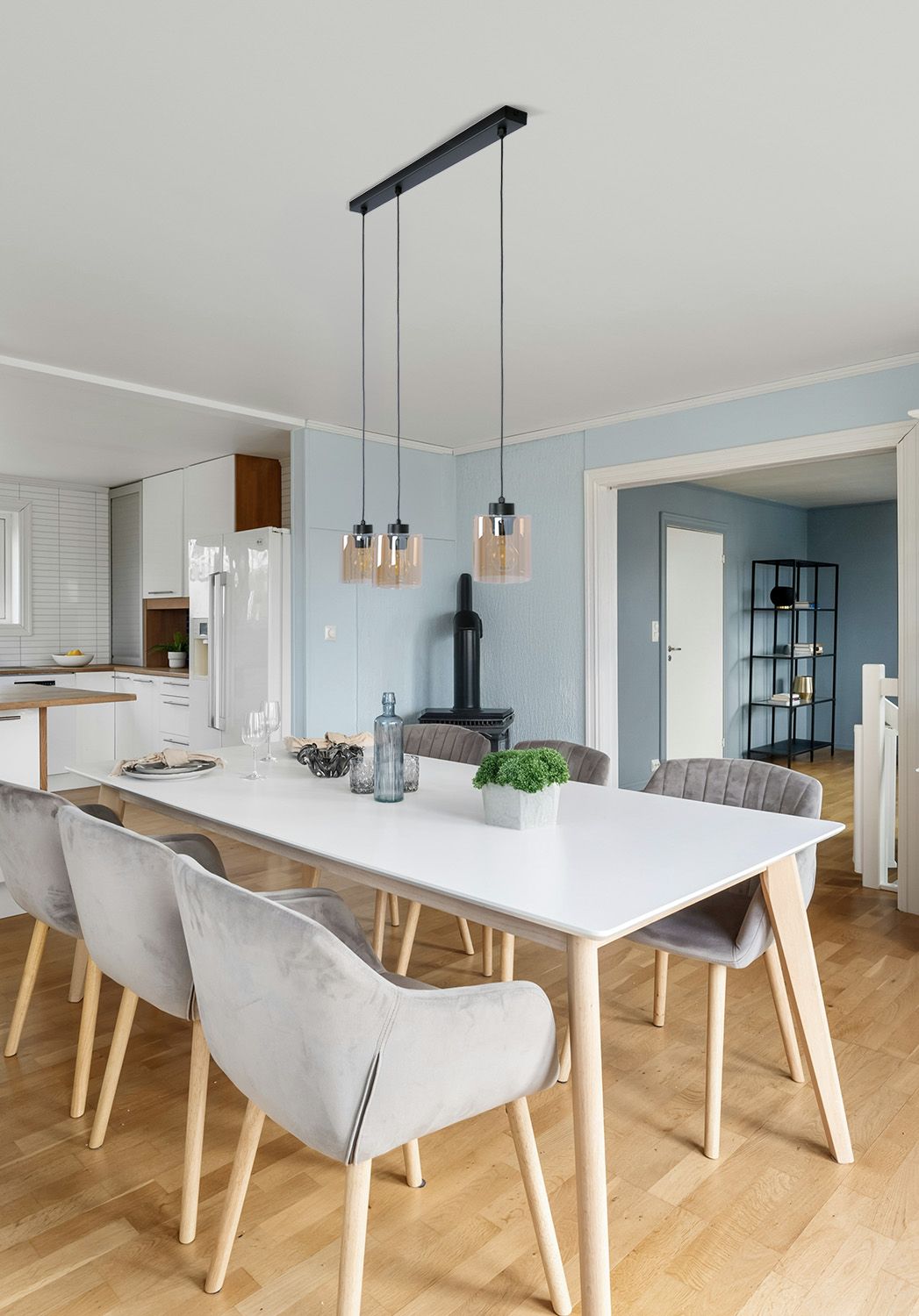 Kaja Soro lampa wisząca 3x15 W czarna-bursztynowa K-5570