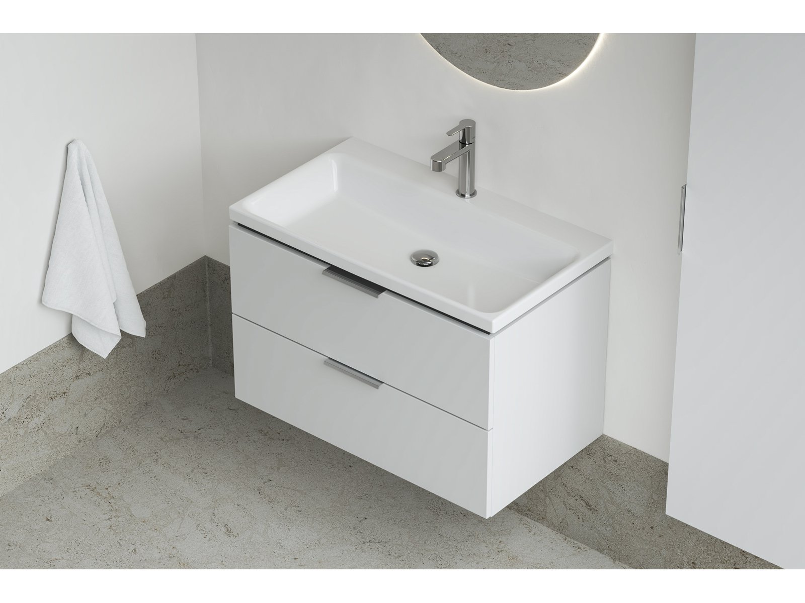 Ravak Comfort umywalka 80x46 cm meblowa prostokątna biała XJX01280001