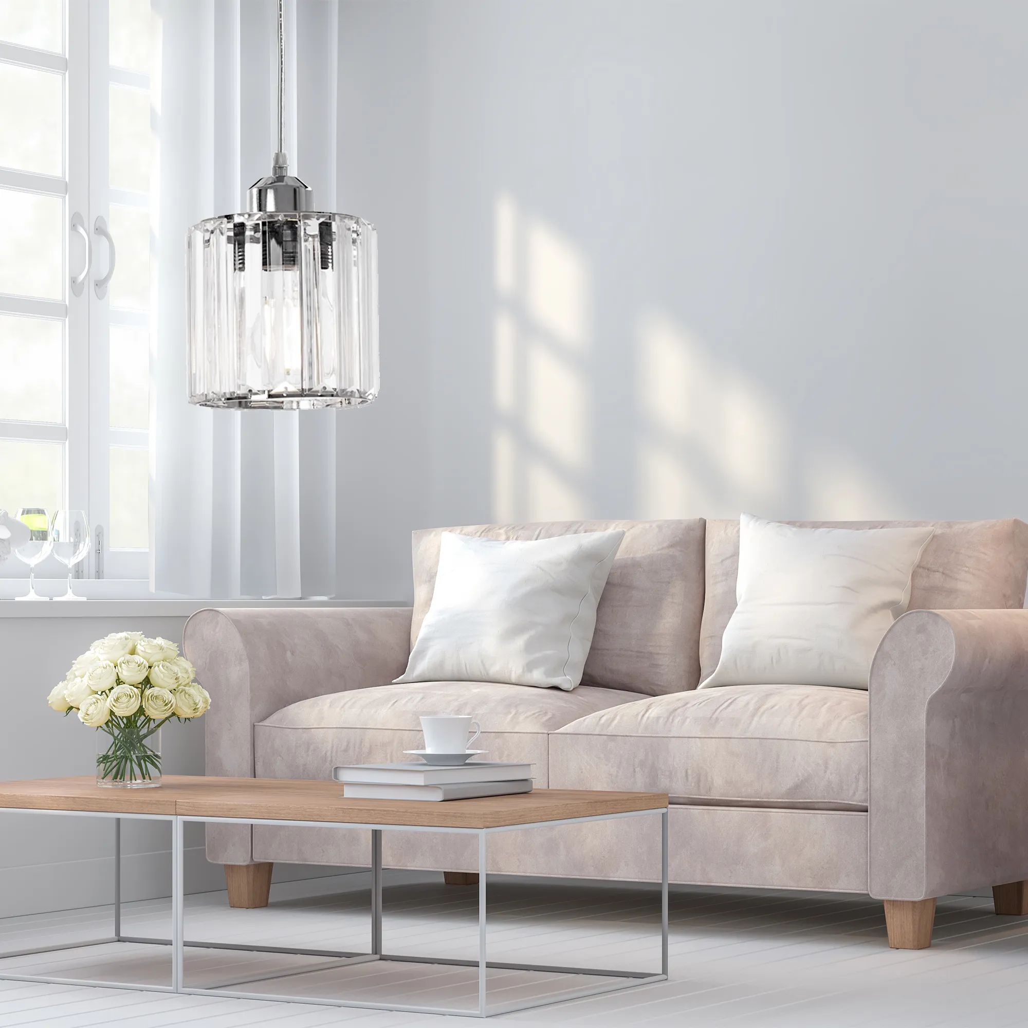 TooLight Glamour lampa wisząca 1x60 W chrom OSW-08549