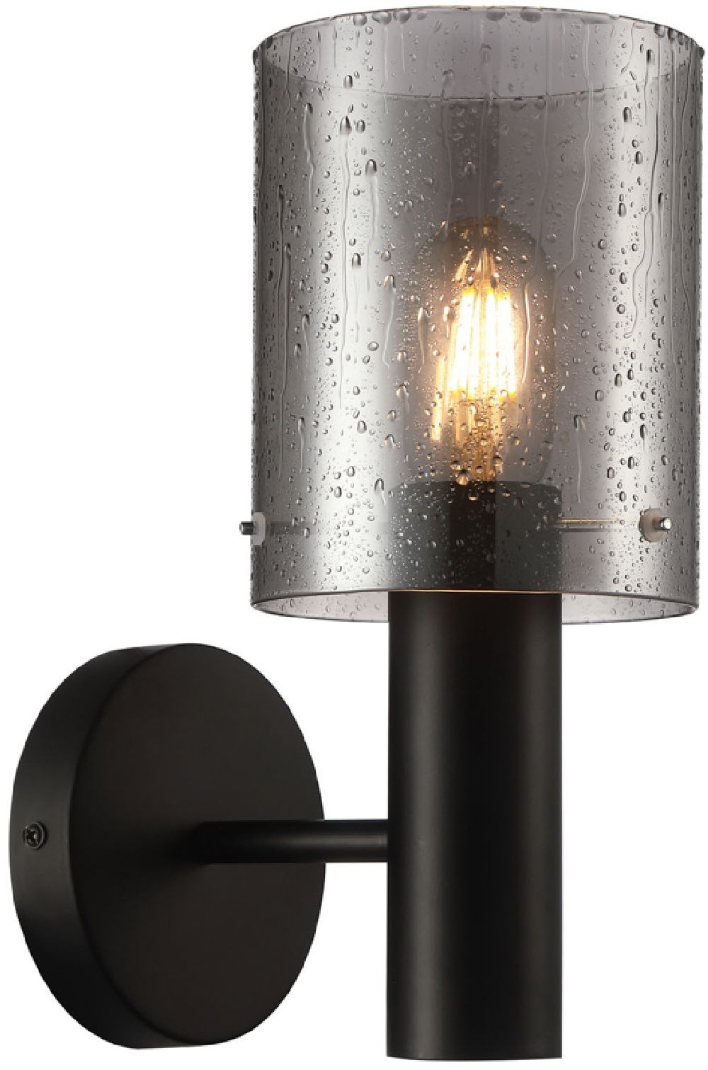 Italux Sardo Rain kinkiet 1x40 W czarny WL-5581-1A-BK+RNSG