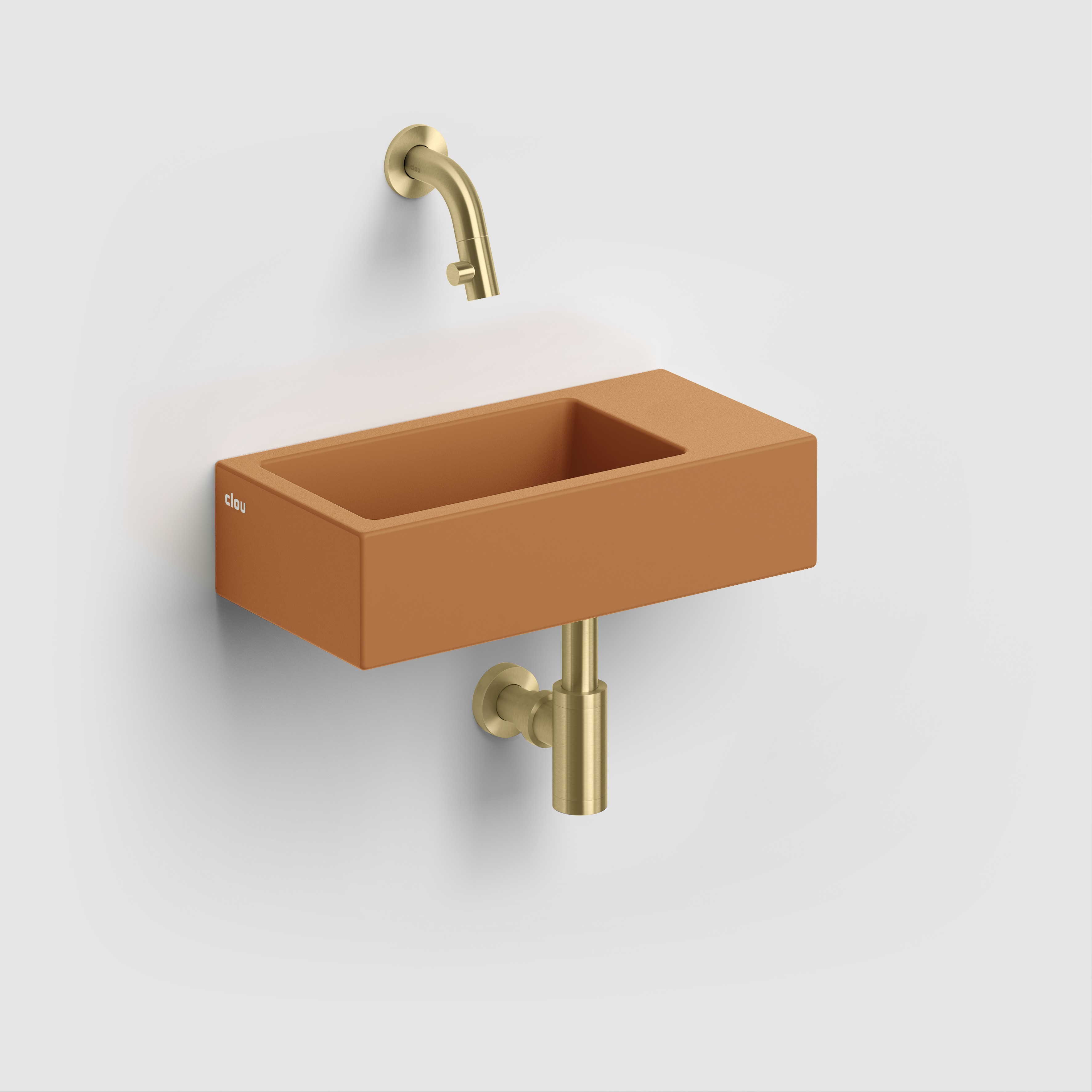 Clou Flush umywalka 36x18 cm prostokątna ścienna-nablatowa piaskowa CL/03.36031