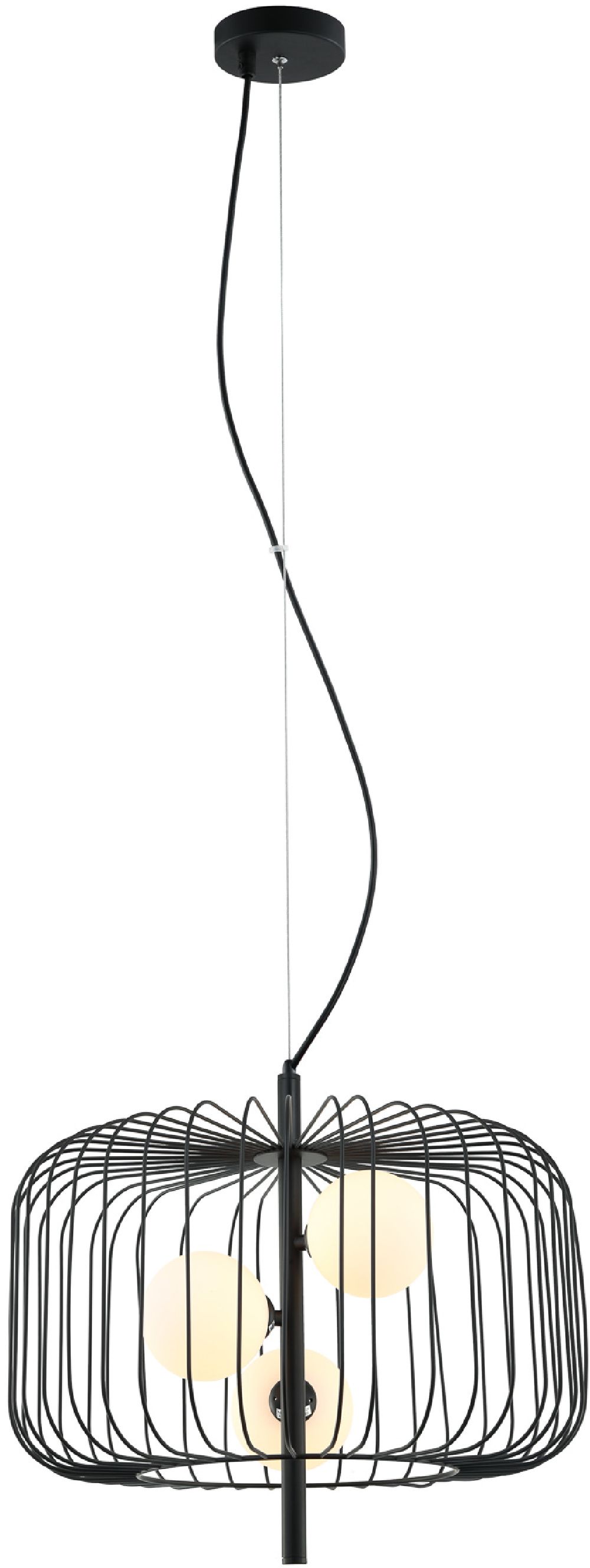 Italux Daren lampa wisząca 3x25 W czarna MDM-3936/3 BK