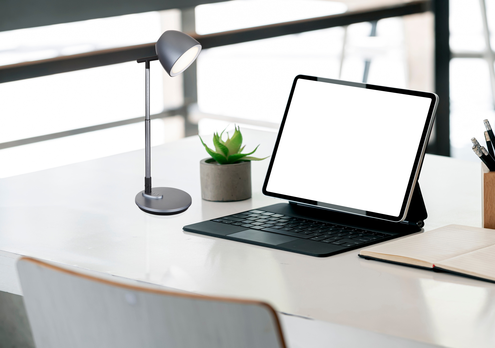 Globo Lighting Casala lampa biurkowa 1x7,5 W czarna-szara 58444