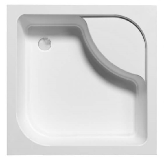 Polimat Tenor brodzik 90x90 cm kwadratowy biały 00394