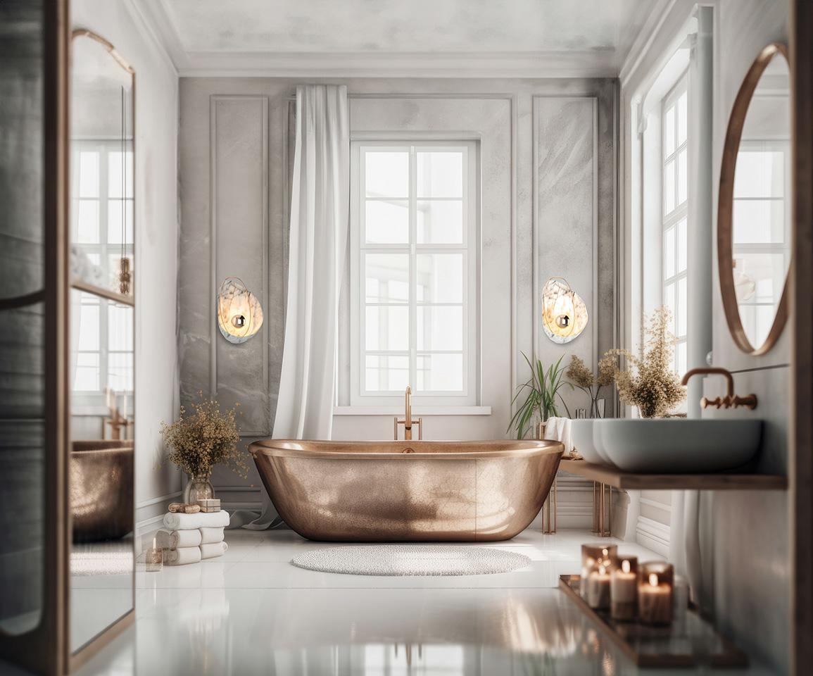 Moosee Rock kinkiet 1x4 W złoty-marmur MSE1501100145