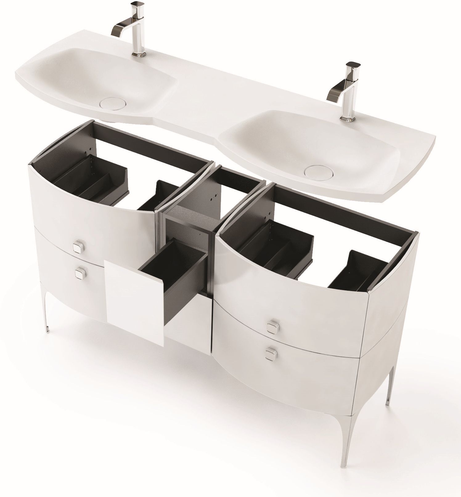 Oristo Louis szafka 24x39x55,4 cm niebieska OR50-SD2S-24-1