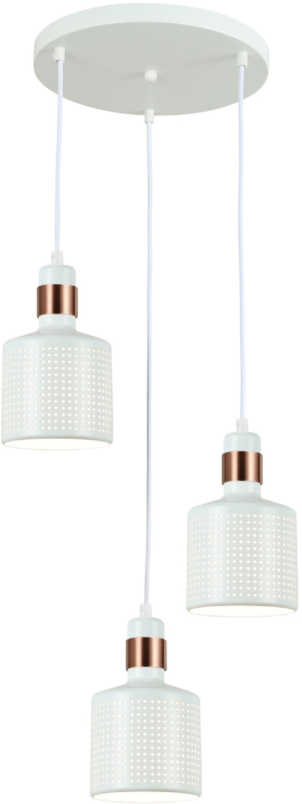 Italux Restenza lampa wisząca 3x40 W biała PND-2439-3-WH