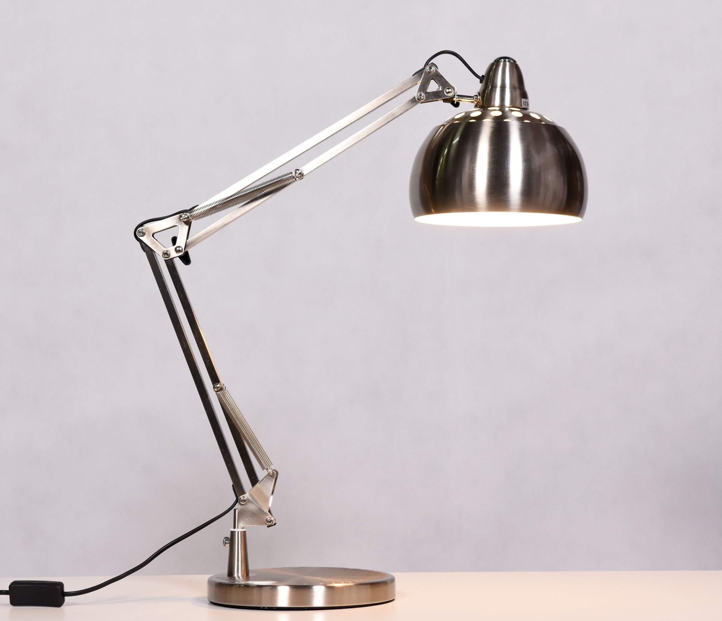 Lumina Deco Rigorria lampa biurkowa 1x40W srebrna LDT8815-3SL