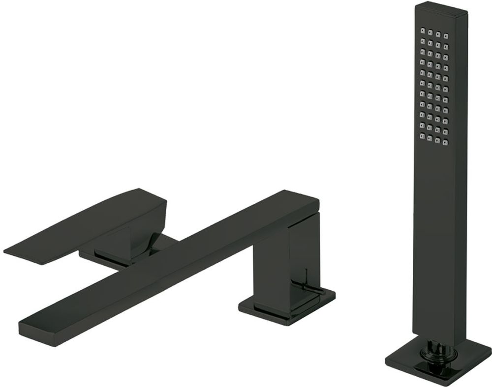 Tres Slim Exclusive bateria wannowo-prysznicowa 3-otworowa czarny mat 202.161.01.NM