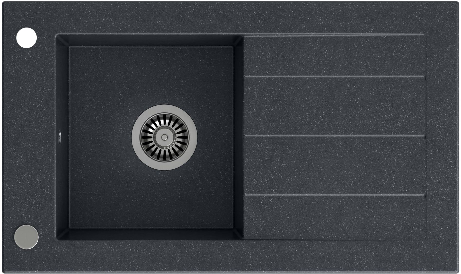 Quadron Will zlewozmywak GraniteQ 77,2x46 cm czarny HCQW7846CZK