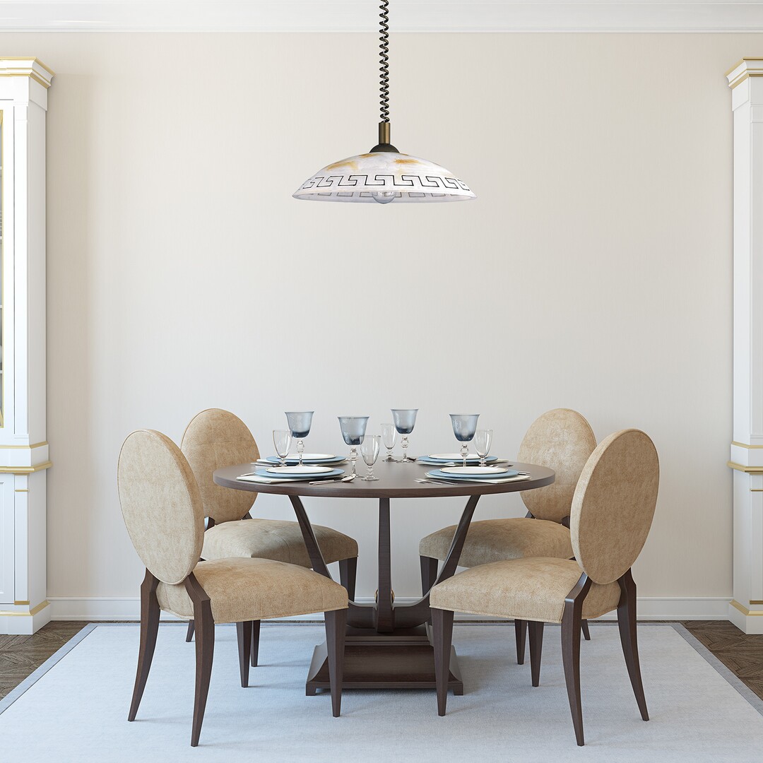 Rabalux Ertusco lampa wisząca 1x60 W biała-brązowa 7640