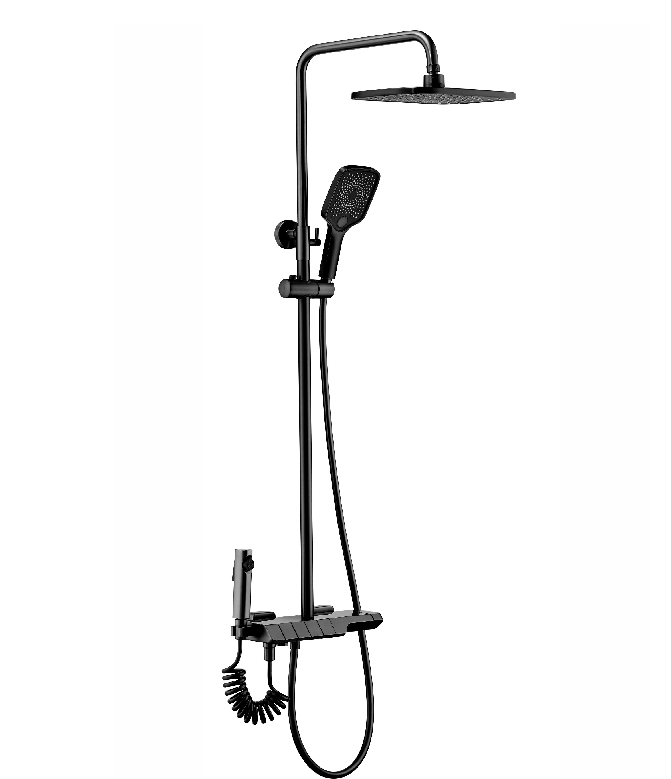Rea Rob zestaw prysznicowy ścienny termostatyczny z deszczownicą czarny REA-P6627