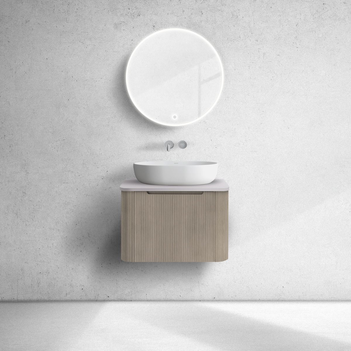 Oltens Hamnes szafka 60 cm podumywalkowa wisząca z blatem dąb/kaszmir 68668060 - Wysyłka w 24h