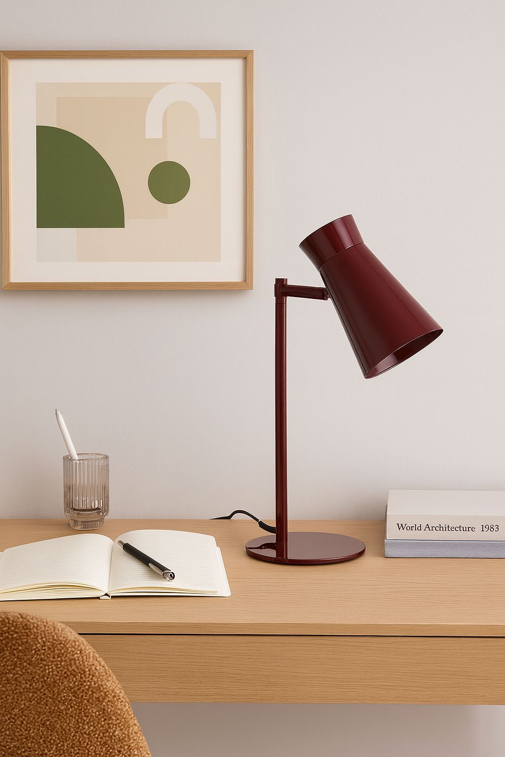 Argon Lord lampa biurkowa 1x7 W bordowy 8877