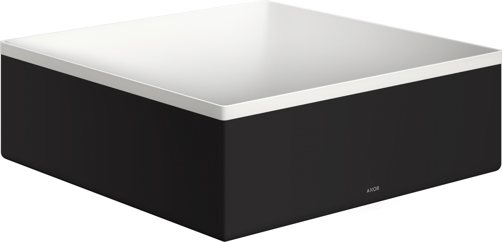 Axor Suite umywalka 28,5x28,5 cm nablatowa kwadratowa biały/czarny mat 42002670