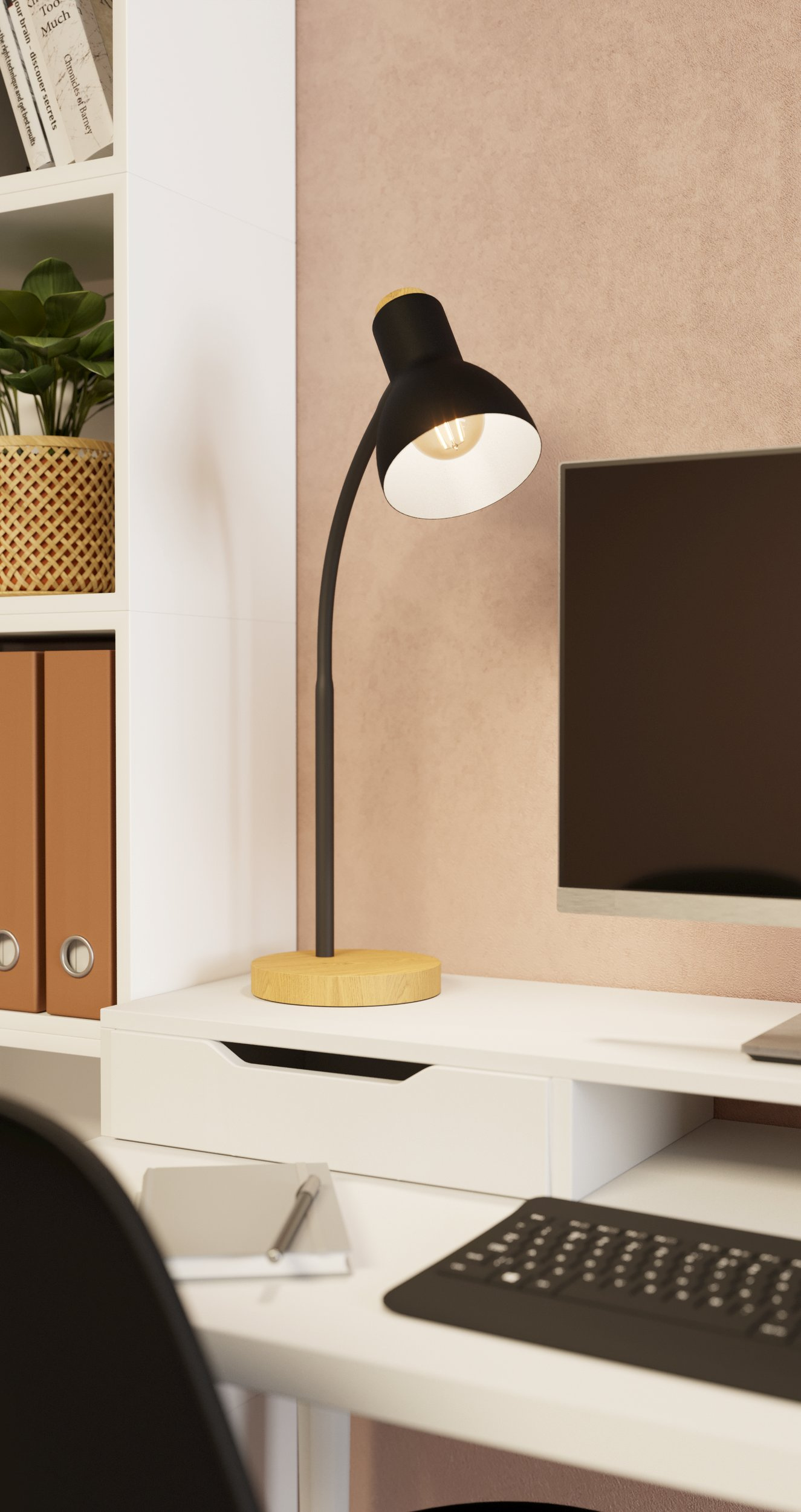 Eglo Veradal lampa biurkowa 1x40 W czarna 98831