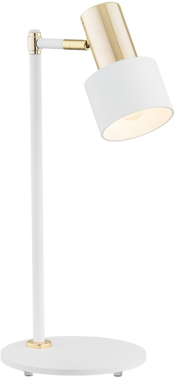 Argon Doria lampa biurkowa 1x15W biały/mosiądz 4256