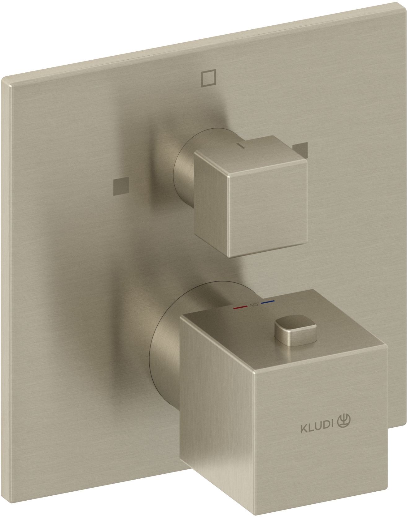 Kludi Decus bateria wannowo-prysznicowa podtynkowa termostatyczna nikiel szczotkowany 54810N575