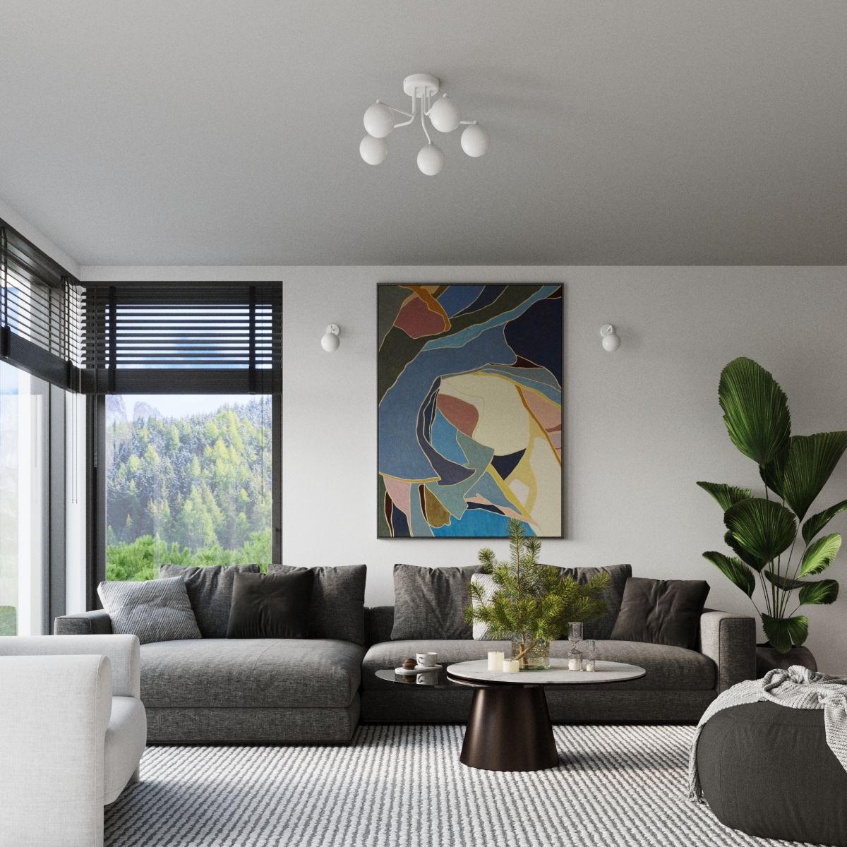 Sollux Lighting Astral lampa podsufitowa 5x8 W biała SL.1660