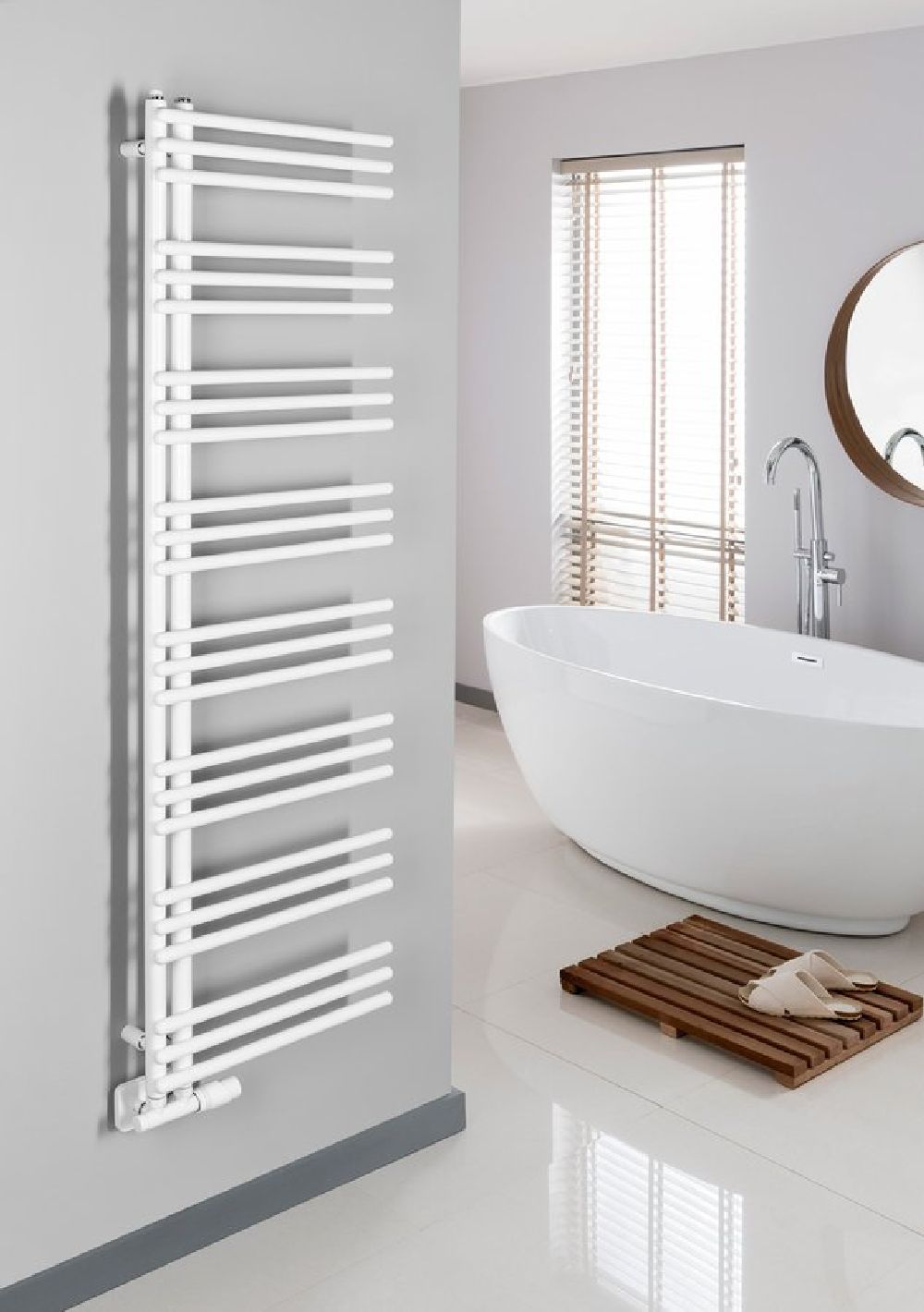 Aqualine Poseidon grzejnik łazienkowy drabinkowy 154x45 cm biały PS415
