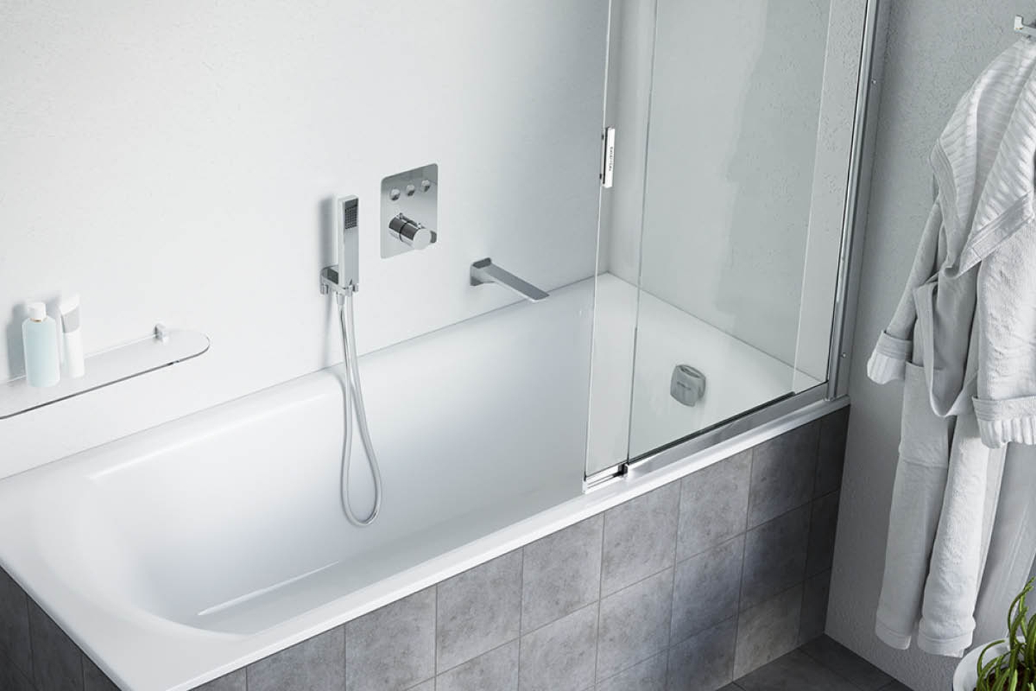 Excellent Krotos bateria wannowo-prysznicowa podtynkowa termostatyczna chrom AREX.8046CR