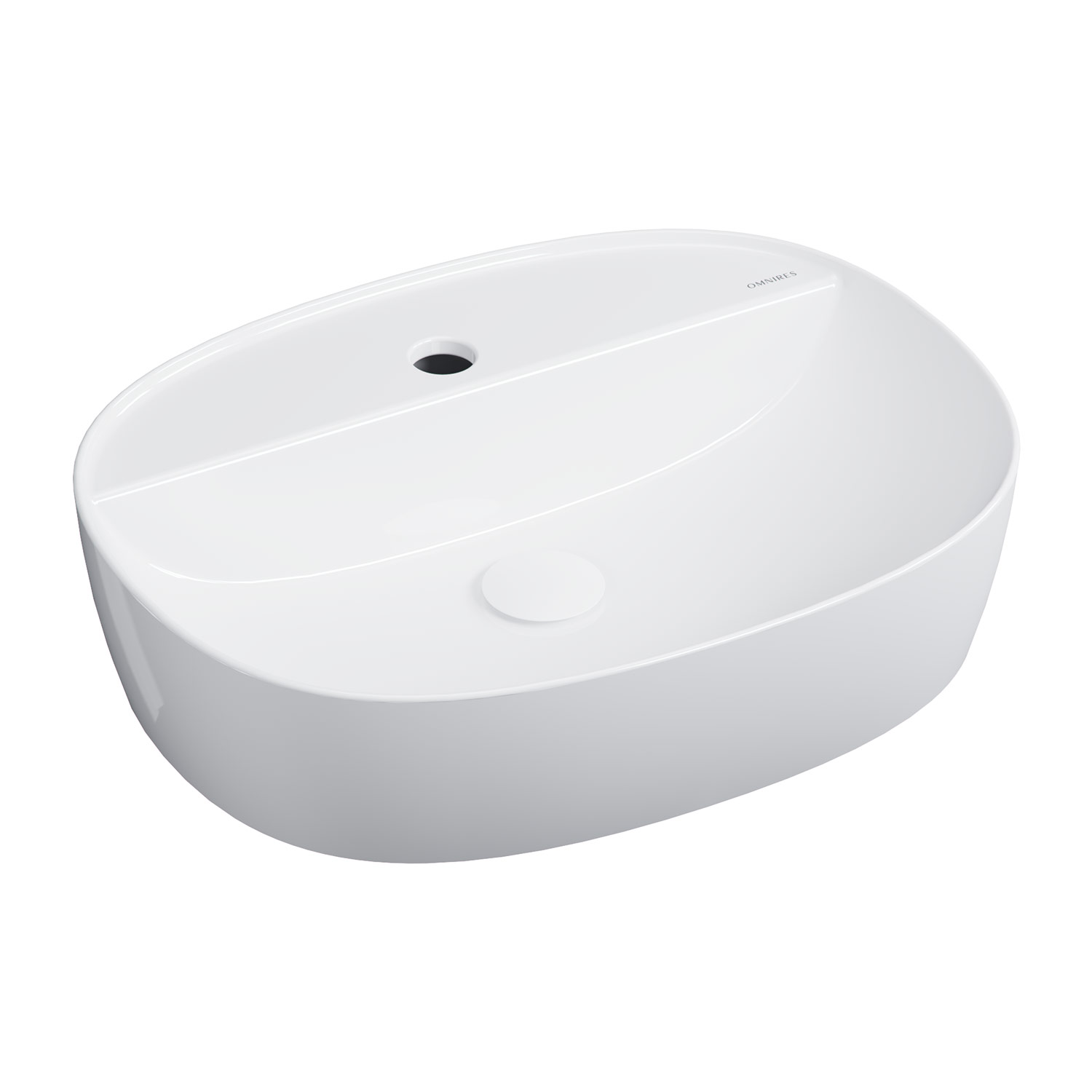Omnires Atlanta umywalka 51x39 cm owalna nablatowa biała ATLANTA505BP - Wysyłka w 24h