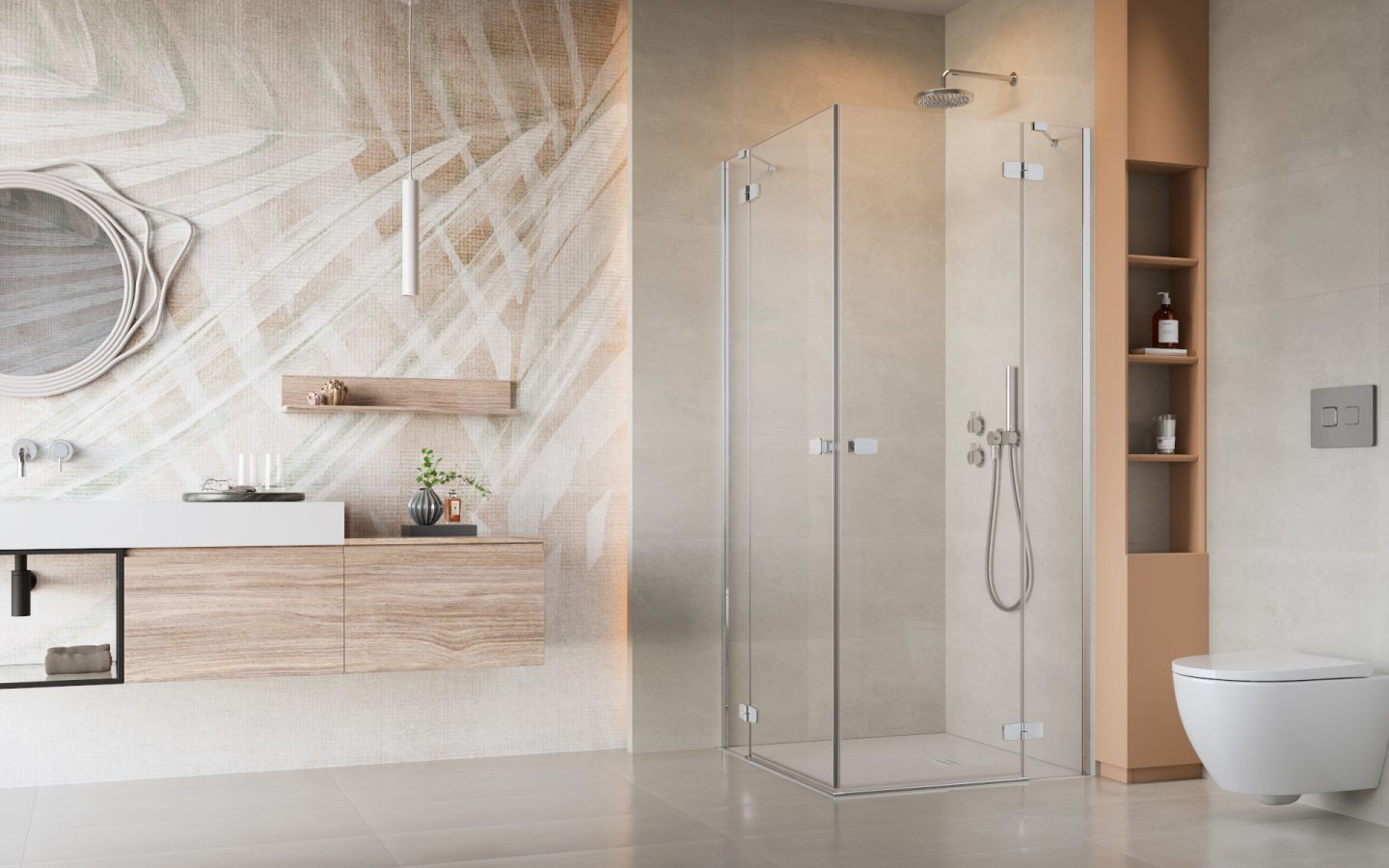 Radaway Fuenta Chrome KDD kabina prysznicowa część lewa 80 cm chrom połysk/szkło przezroczyste 1384061-01-01L