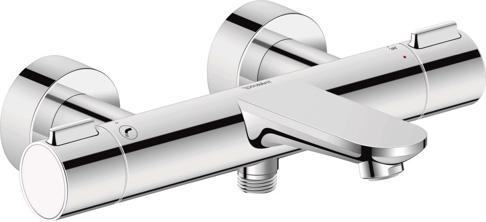 Duravit Wave bateria wannowo-prysznicowa ścienna termostatyczna chrom błyszczący WA5220000010