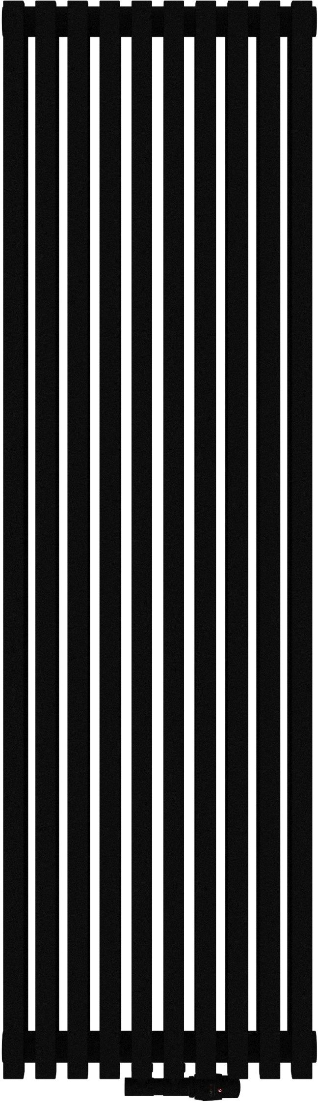 Radox Vertica Duo grzejnik pokojowy 190x44,5 cm podłączenie dolne czarny RX-VRDBI.002T.190.44