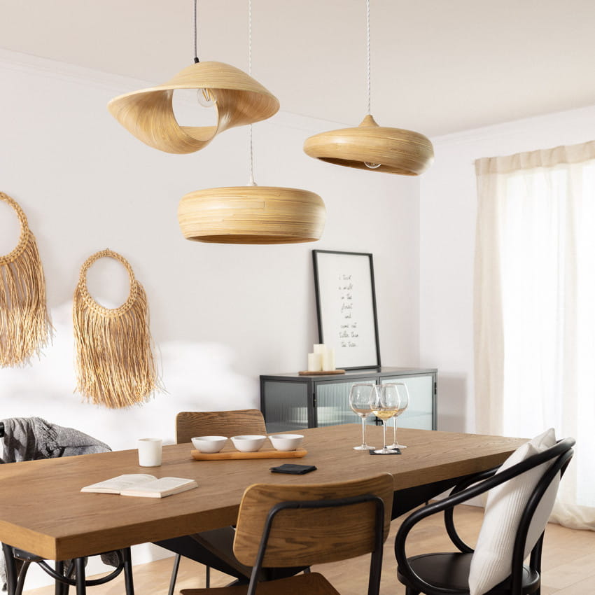 Abruzzo Boho lampa wisząca 1x40 W drewno ABR-NLW27-BH-E27