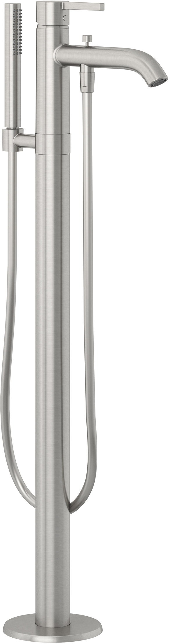 Kludi Nova Fonte Pura bateria wannowo-prysznicowa wolnostojąca nikiel szczotkowany 38590N515