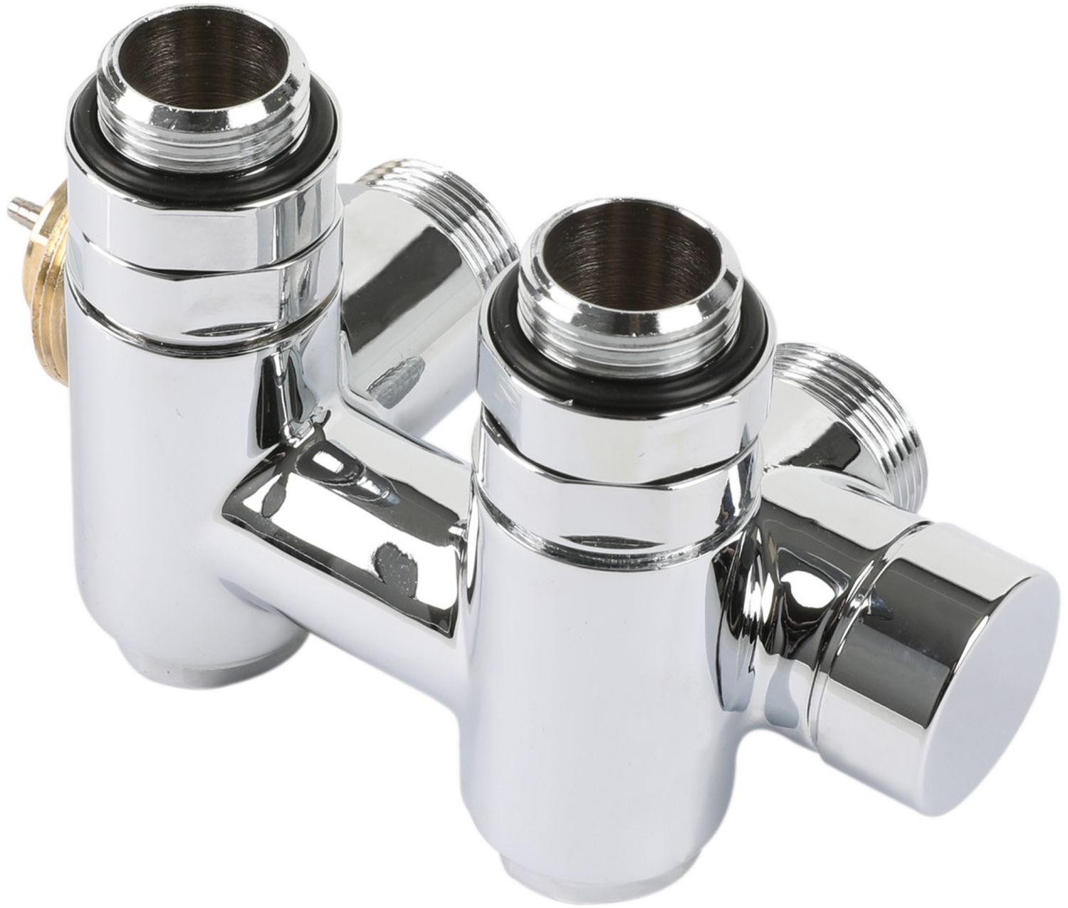 Terma zawór zespolony zintegrowany z trójnikiem czarny TGZTCM013