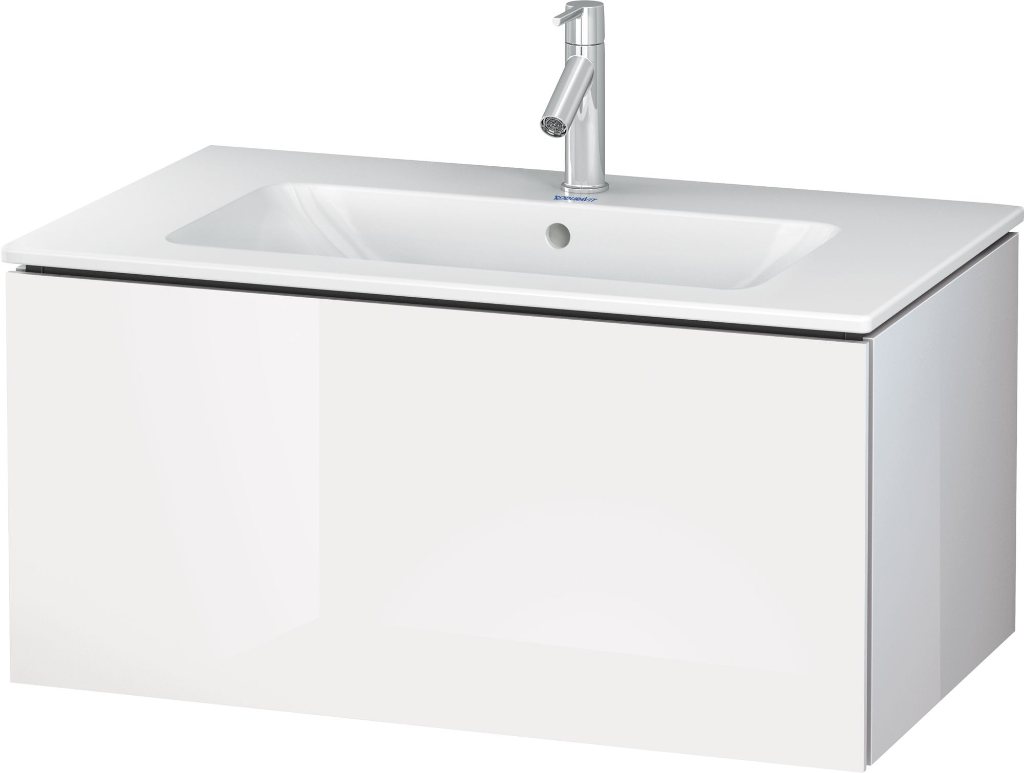 Duravit L-Cube szafka 82 cm podumywalkowa wisząca biały połysk LC614108585