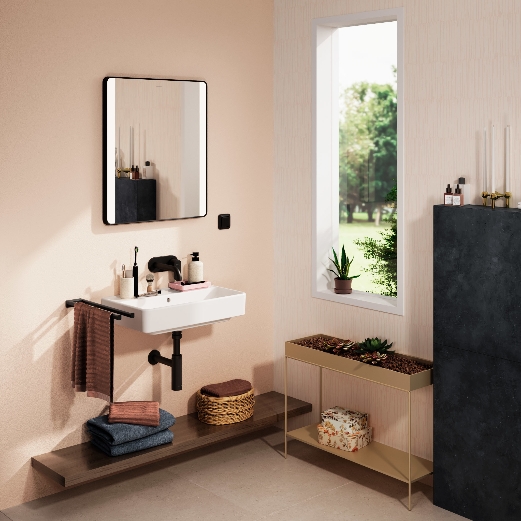 Hansgrohe Xanuia Q umywalka 60x37 cm prostokątna ścienna Compact biała 61125450