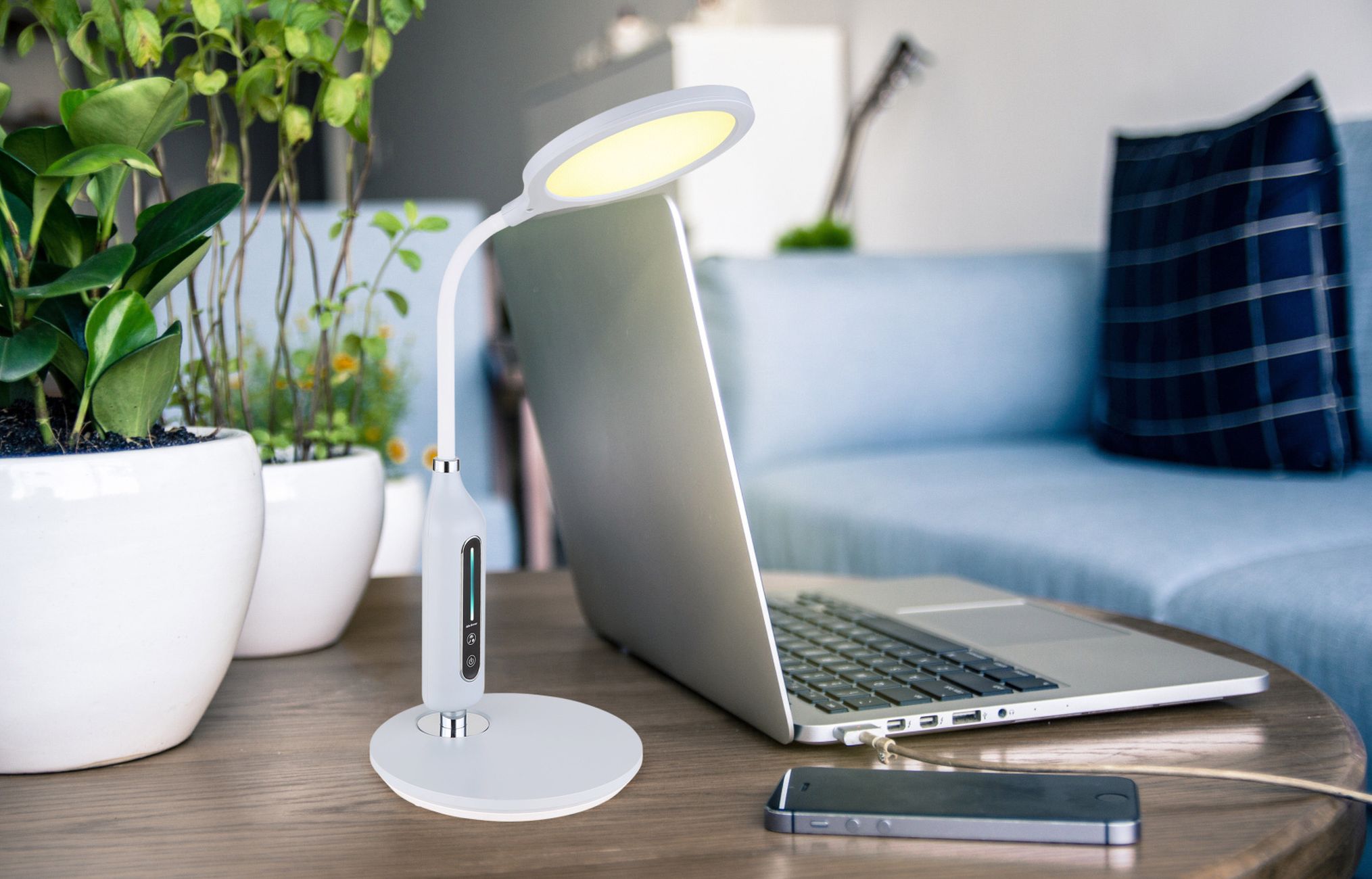 Globo Lighting Fruggy lampa biurkowa 1x9 W chrom-szara 58435G