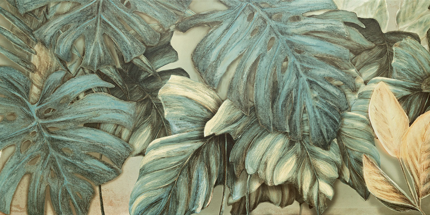 Domino Alabaster Shine leaves B Element 1 dekor podłogowy 119,8x59,8 cm