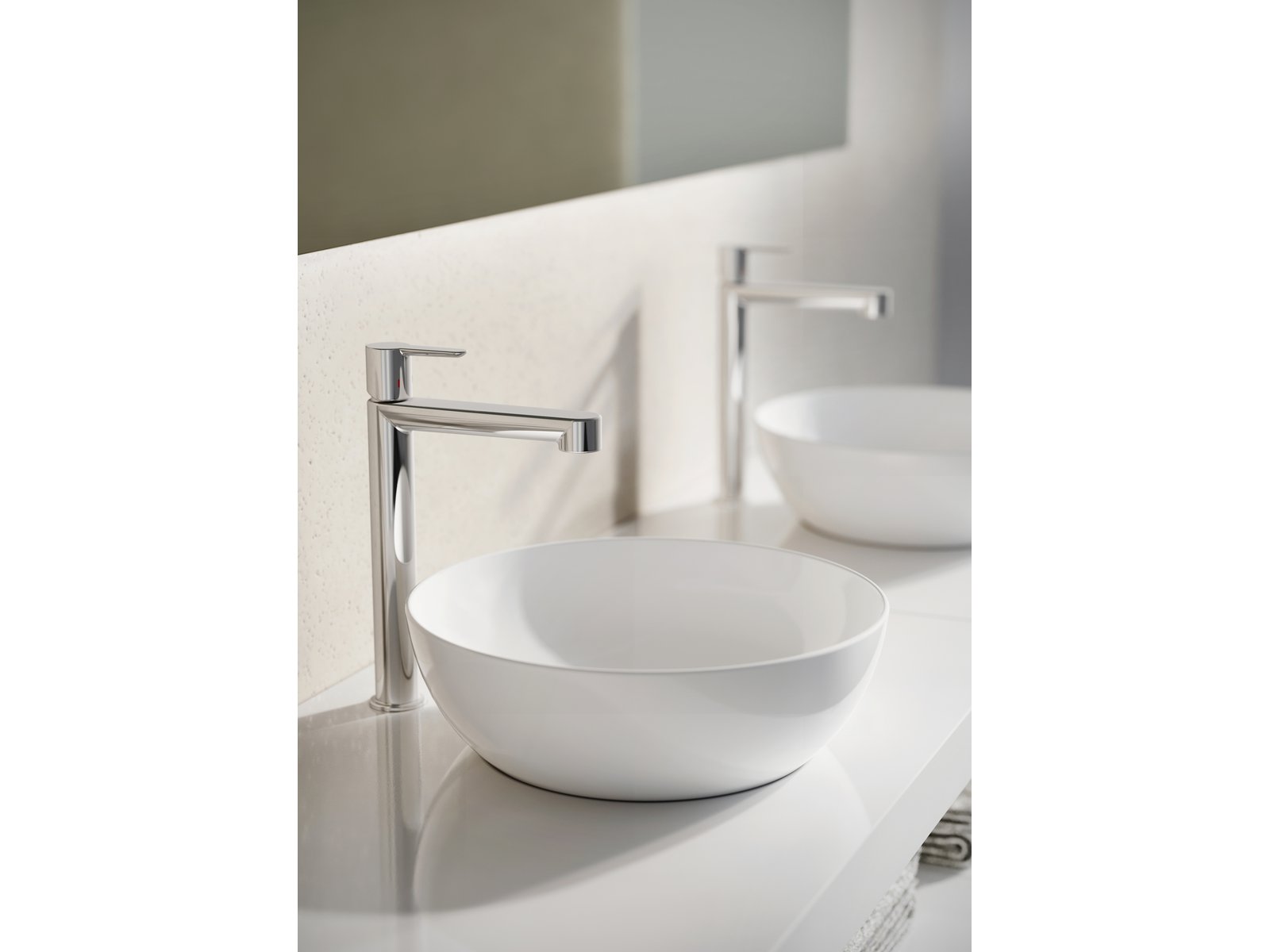 Ravak Uni umywalka 40x40 cm okrągła nablatowa biała XJX01140003