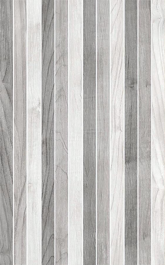 Ceramika Color Equador Stripes dekor ścienny 25x40 cm szary połysk