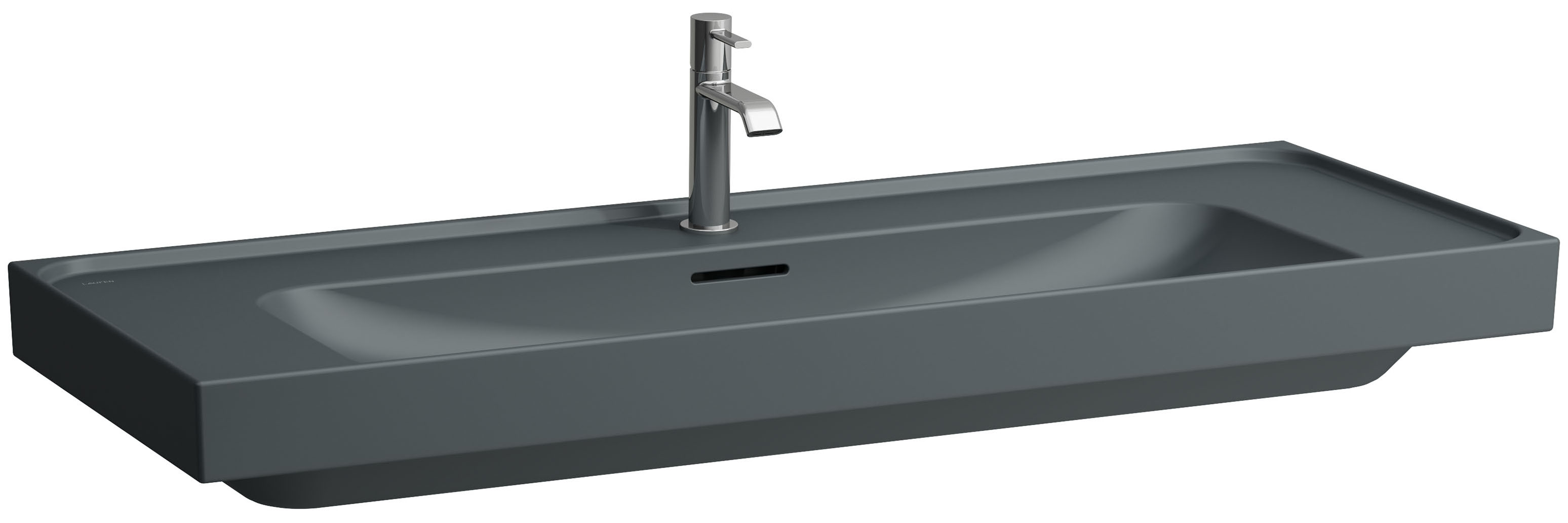 Laufen Meda umywalka 120x46 cm prostokątna ścienna-meblowa grafit mat H8141117581091