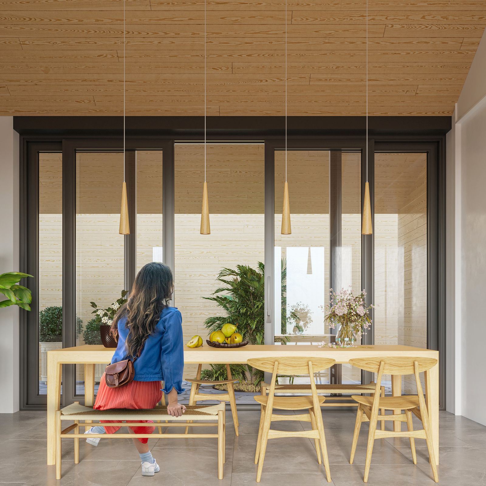 Sollux Lighting Sula lampa wisząca 1x40W biała/drewno SL.1100