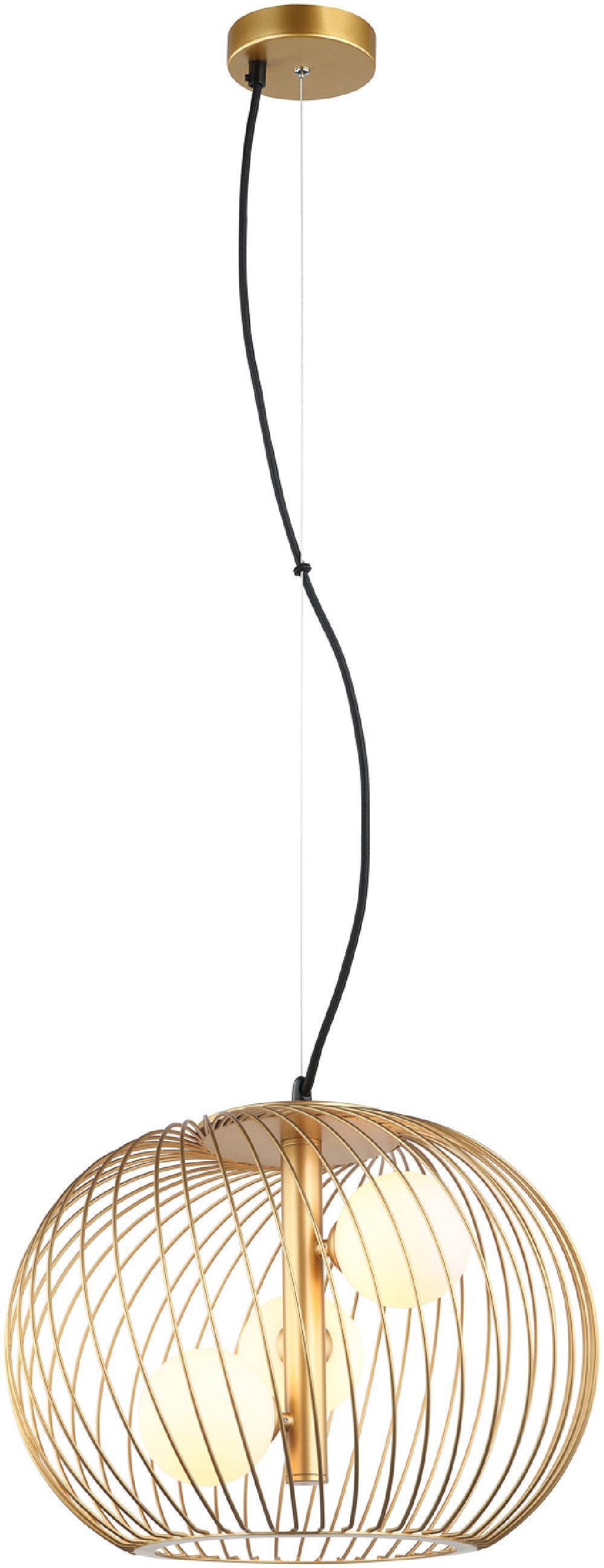 Italux Clarisa lampa wisząca 3x25 W złota MDM-3843-3 GD