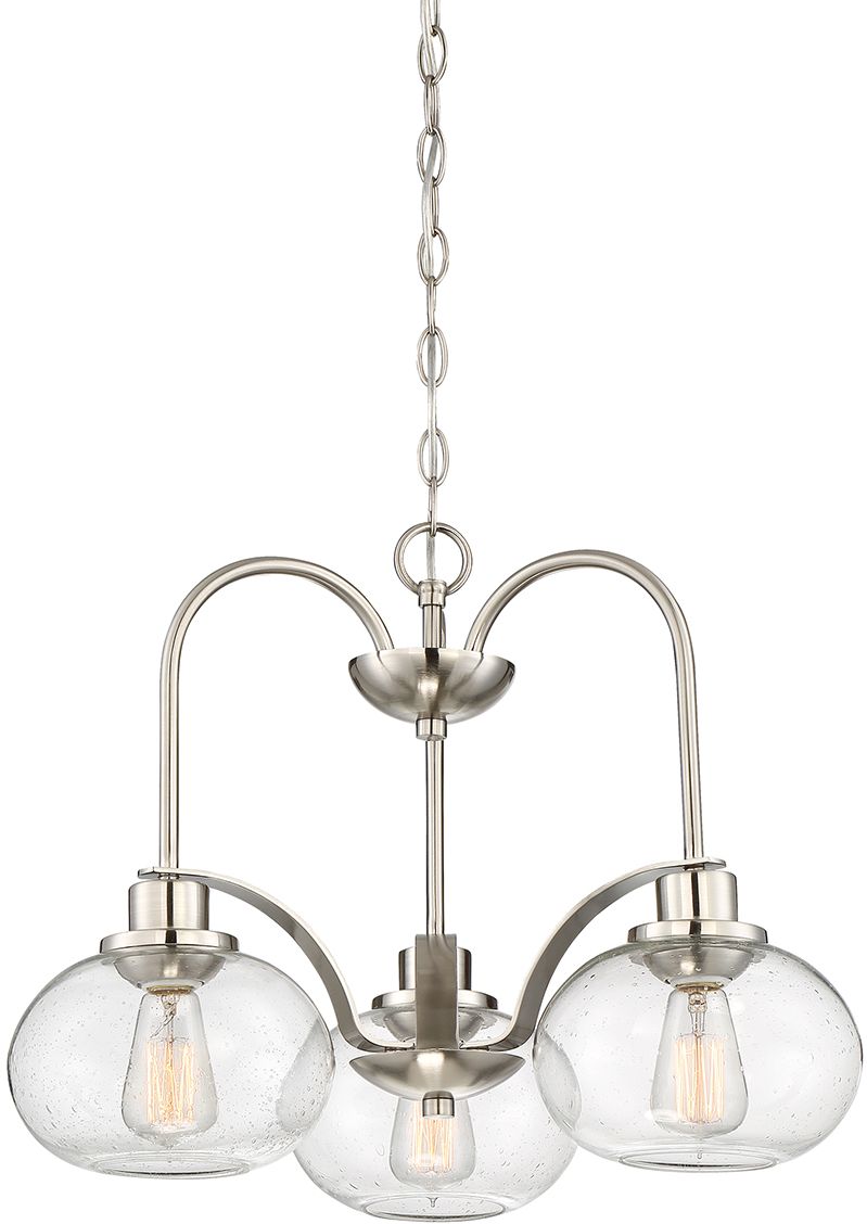 Elstead Lighting Trilogy lampa wisząca 3x60 W szczotkowany nikiel QZ-TRILOGY3-BN