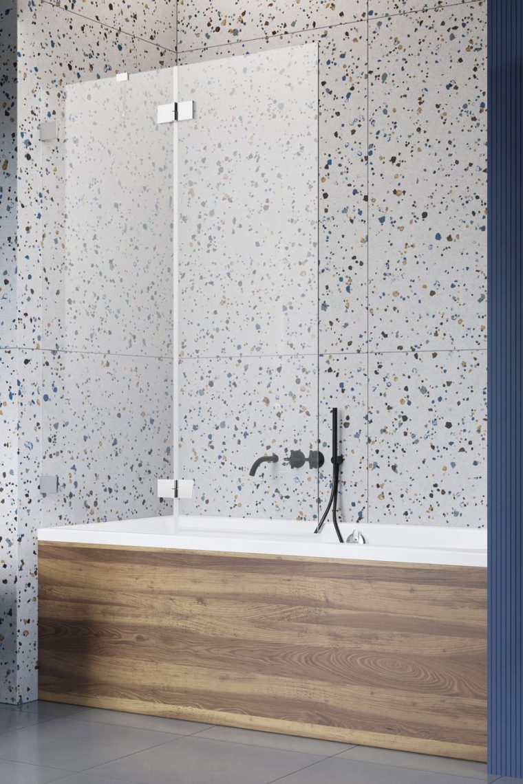 Radaway Essenza Pro PND II parawan nawannowy 100 cm 2-częściowy chrom połysk/szkło przezroczyste 10102100-01-01L