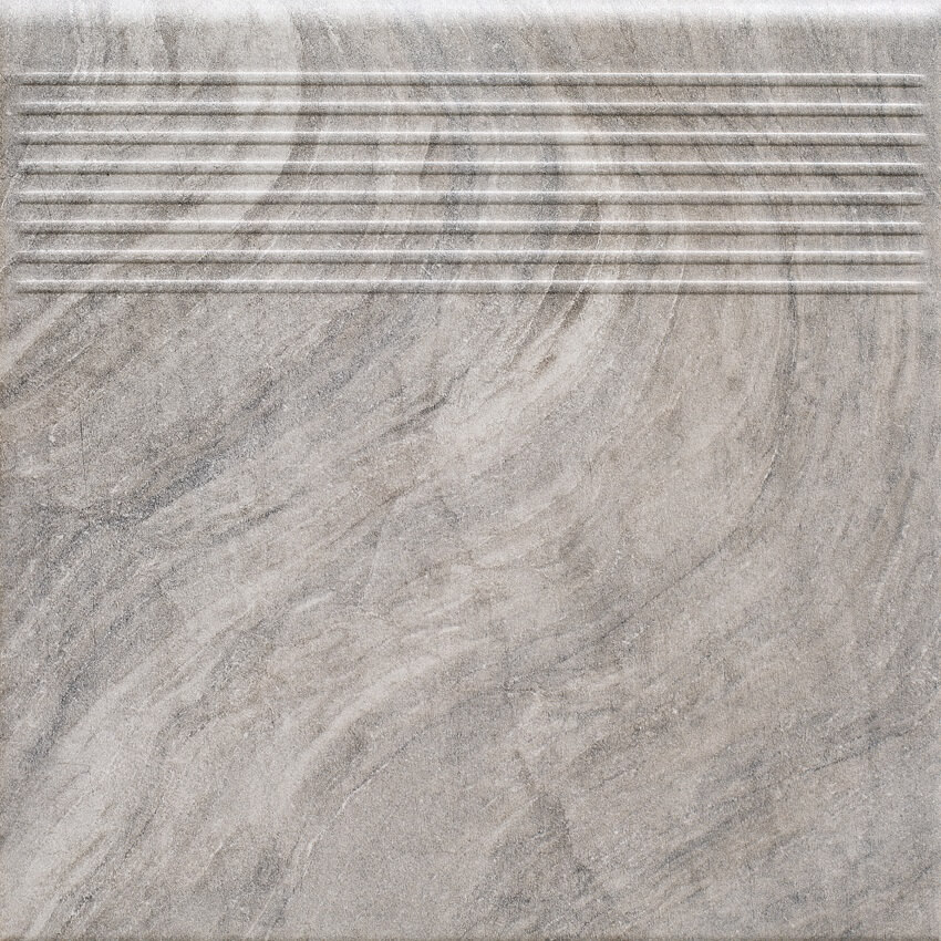 Paradyż Unite stopnica 30x30 cm prosta mocca szary mat