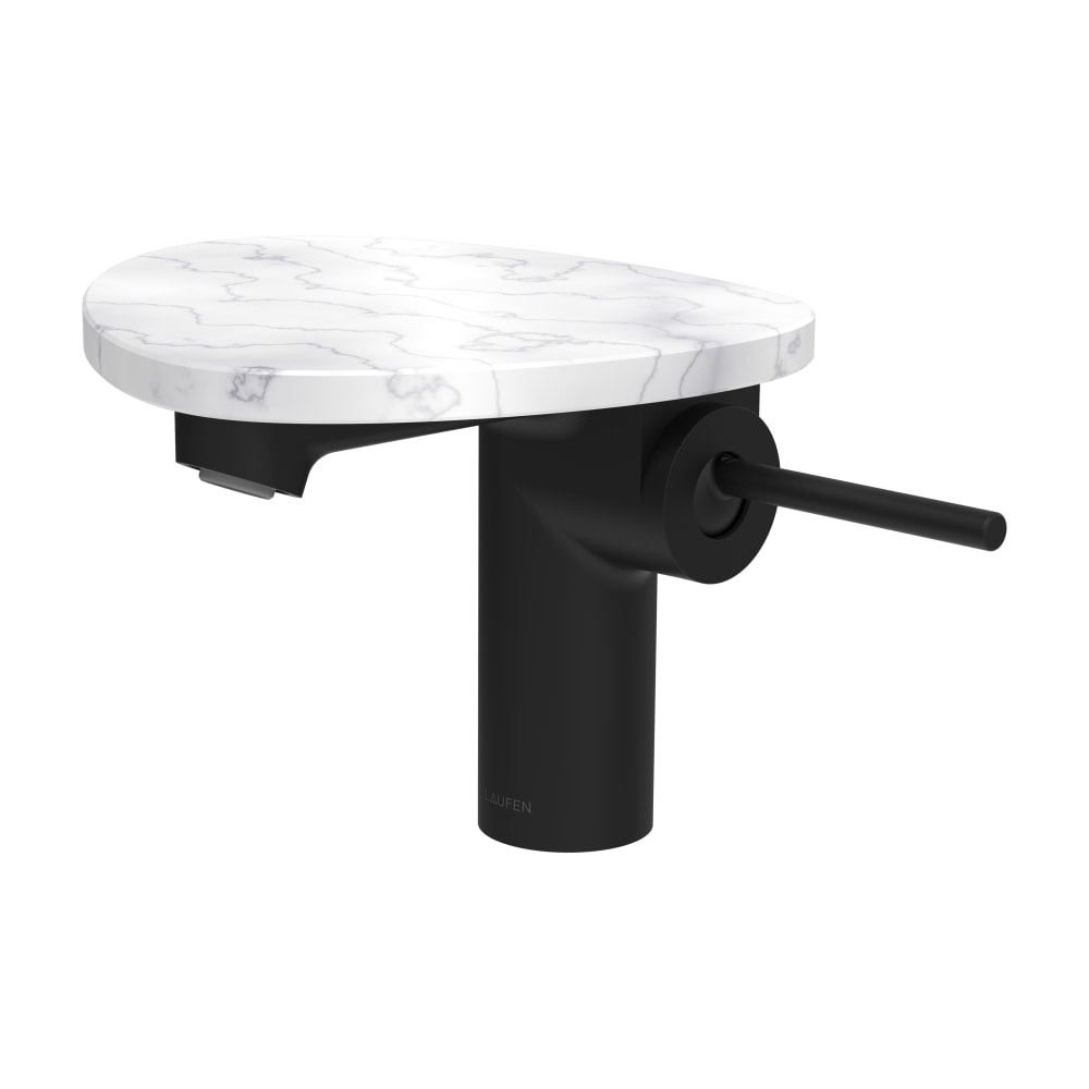 Laufen Ada bateria umywalkowa stojąca czarny/biały marmur HF506702515060