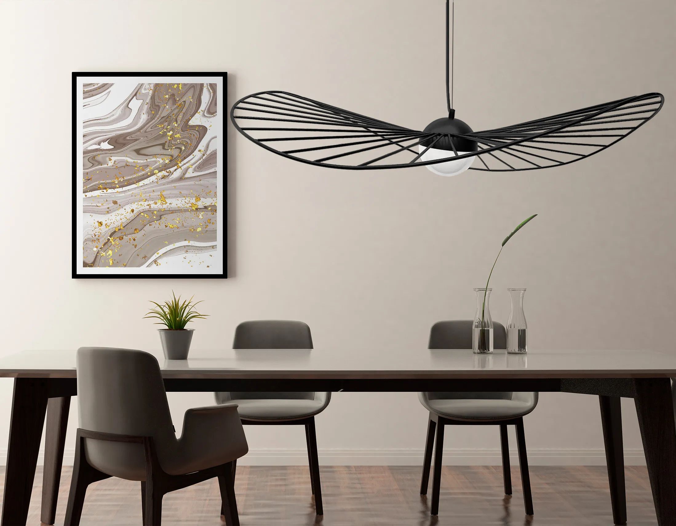 TooLight lampa wisząca 1x18 W czarna OSW-08476