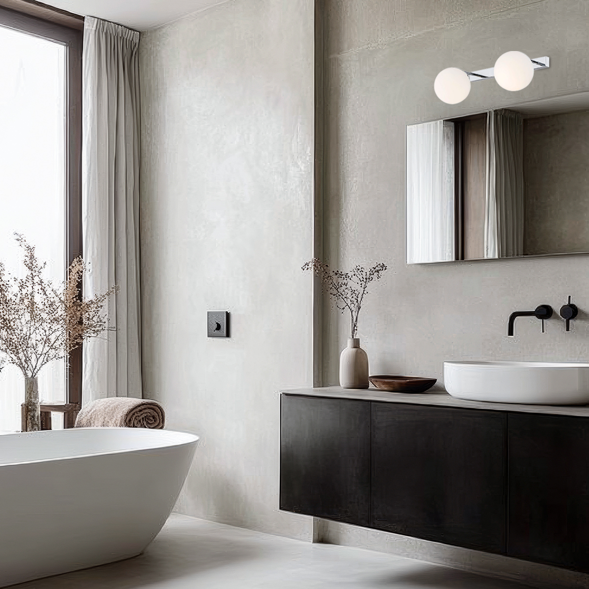 Argon Satelite kinkiet 2x15W LED chrom/opal 840