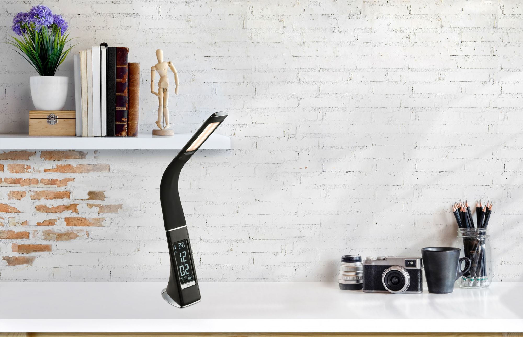 Globo Lighting Sophie lampa biurkowa 1x6,5 W czarna-chrom 58334