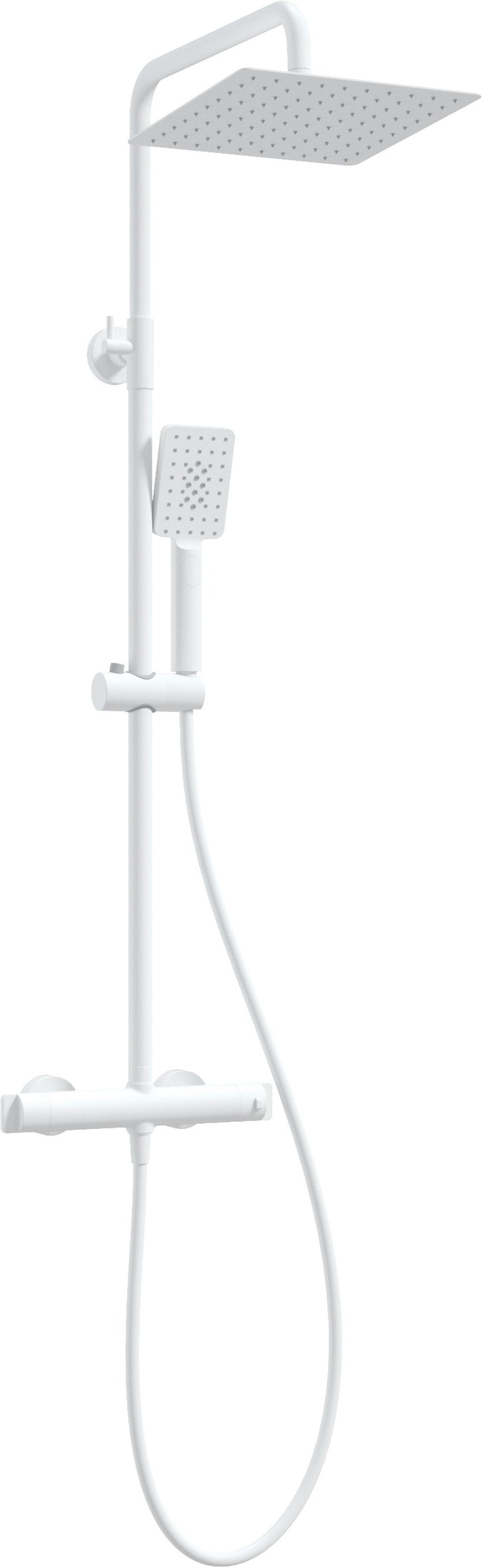 Deante Therm zestaw prysznicowy ścienny termostatyczny biały NAC_A4HT