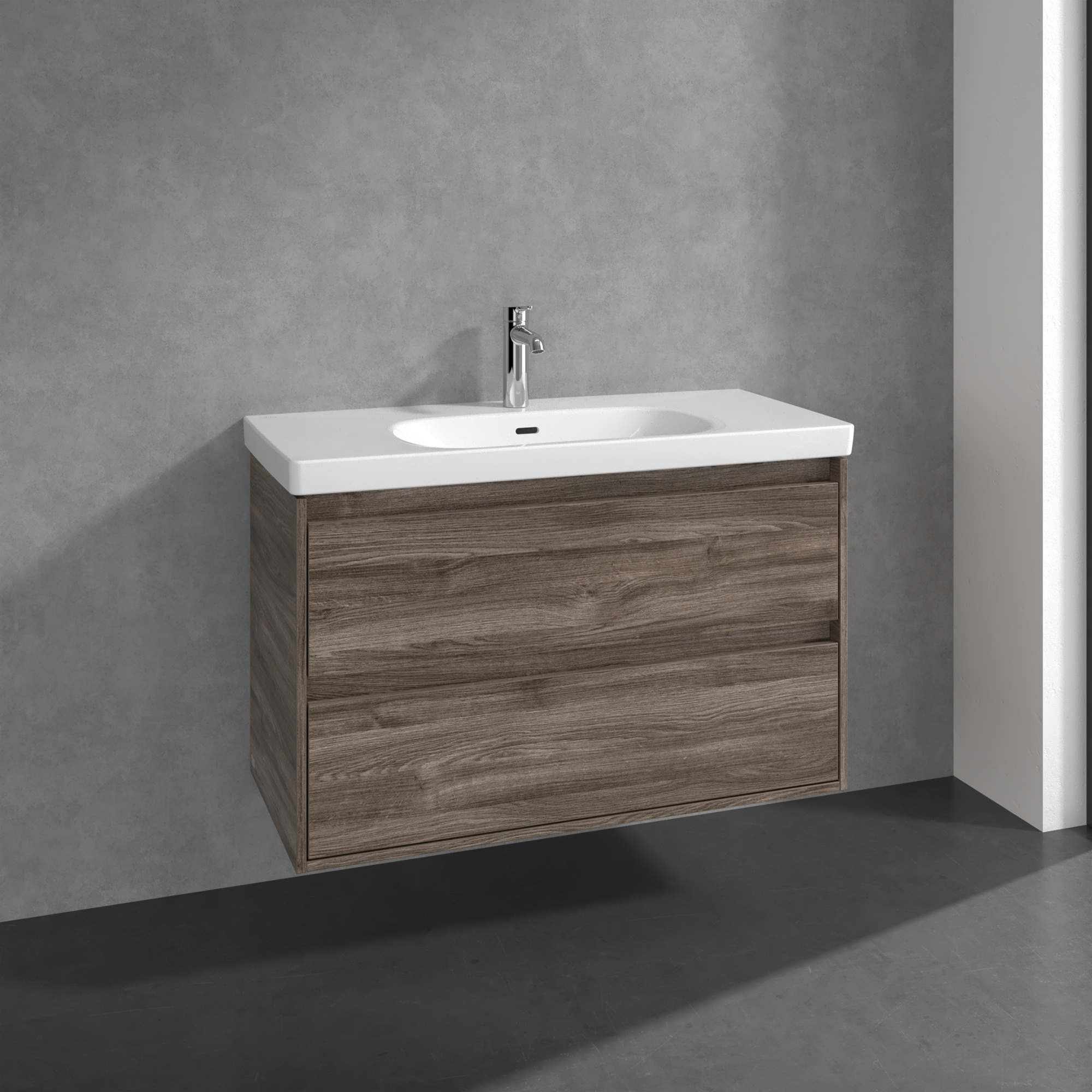 Villeroy & Boch Skyla szafka 97,2x43,9x59,6 cm podumywalkowa wisząca Stone Oak C79900RK